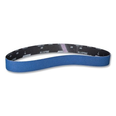 Norton 78072728823 BlueFire R823P ZA Medium Grit Narrow Benchstand Belt, 4 in x 36 in, 100 Grit, Zirconia Alumina