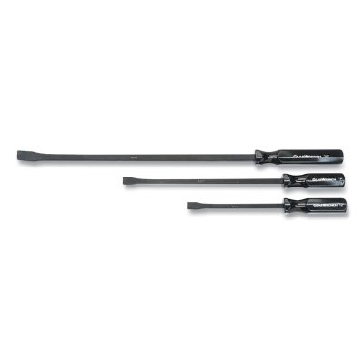 GEARWRENCH 82403-05 3 Pc Angled Tip Pry Bar Set, 12 in, 17 in, 25 in, Plastic Tray