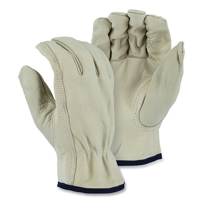 Majestic 1510B/11 Cowhide Drivers Gloves, B-Grade, 11/X-Large, Cowhide, Beige