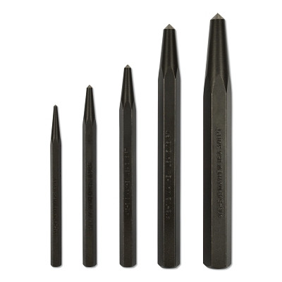 Mayhew Tools 62214 5 Pc Center Punch Kits, Pointed, English