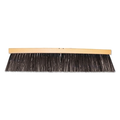 Magnolia Brush 6424A Heavy-Duty Street Brooms, 24 in Hardwood Block, 4 1/4 in Trim L, Blue Plastic