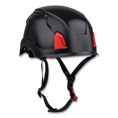 PIP 280-HP1491RVM-11 Traverse Type II Industrial Climbing Helmet, HDPE Suspension, Black, Wheel Ratchet Adjustment, Vented, Mips