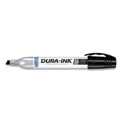 Markal 96223 DURA-INK 25 Permanent Ink Marker, Black, 1/8 in to 1/4 in Tip, Chisel