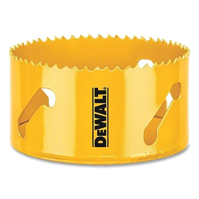 DeWalt DAH180064 Bi-Metal Hole Saw, 4 in dia, 1-3/4 in Cutting Depth, Yellow