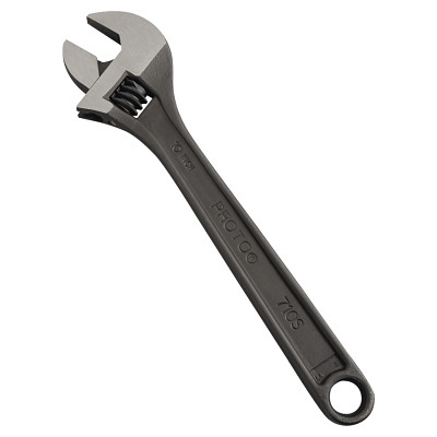 Proto 710SB Protoblack Adjustable Wrench, 10 in L, 1-5/16 in Opening, Black Oxide