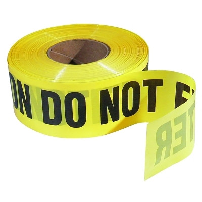 Empire Level 771006 Safety Barricade Tape, 3 in W x 1,000 ft L, Caution Do Not Enter, Yellow