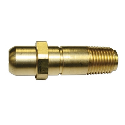 Western Enterprises 63 Regulator Inlet Nipple, Oxygen, 1/4 in (NPT), 2-1/16 in L, Brass, CGA-540
