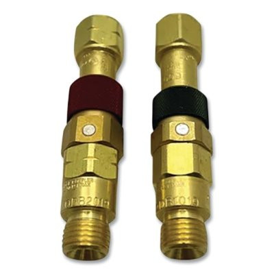 Western Enterprises QDB10 Quick Connect Set, Torch-to-Hose, Brass, QDB11/QDB12, Fuel Gas/Oxygen