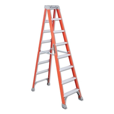 Louisville Ladder FS1508 FS1500 Series Fiberglass Stepladder, 8 ft L x 25-3/8 in W, 300 lb Capacity