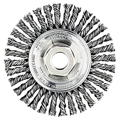 Weiler 09000 Roughneck Stringer Bead Wheel, 7 in dia x 3/16 in Face W x 5/8 in-11 UNC x  0.020 in, 9000 RPM, 10 EA/CTN