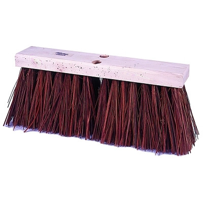 Weiler 42032 Street Broom, 16 in Hardwood Block, 6-1/4 in Trim L, Bass/Palmyra Blend