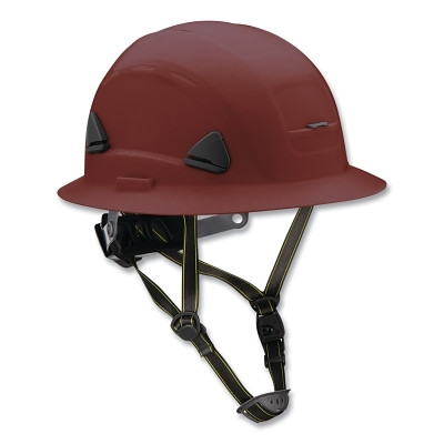 Fibre-Metal by PIP CSH12012 Climbing Style Full Brim Safety Helmet, Type II, Class E, Ratchet Suspension, Non-Vented, Brown