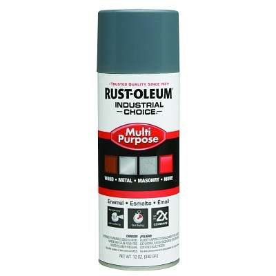Rust-Oleum 202214 Industrial Choice 1600 System Enamel Aerosols, 12 oz, Machinery Gray, High-Gloss