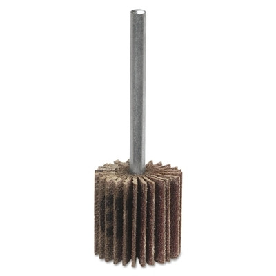 Merit Abrasives 08834137312 Mini Flap Wheels with Mounted Steel Shanks, 1 in x 1 in, 120 Grit, 30,000 rpm