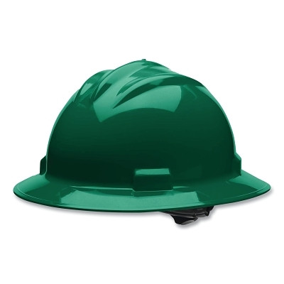 Bullard 71FGR C71 Standard Full-Brim Hard Hat, 4-point Ratchet, Forest Green
