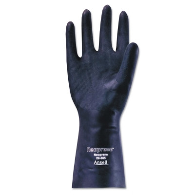 Ansell 105537 Neoprene Gloves, 9, Black