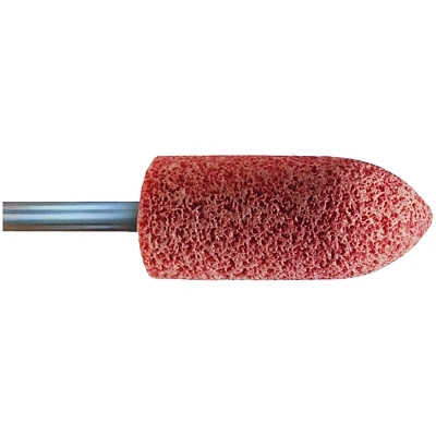 Pferd 31060 Series A Steel Mounted Point Abrasive Bit, A11, 7/8 in Outer dia, 1/4 Shank dia, 30 Grit, M