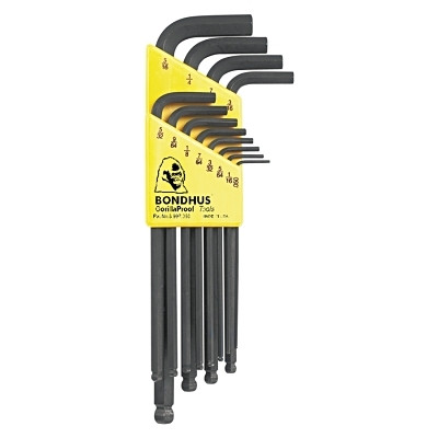 Bondhus 10936 Ball End L-Wrench Set, ProGuard Finish, 0.050 in to 5/16 in, SAE, 12-Pc Set