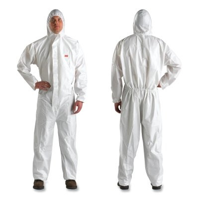 3M 7000089664 Disposable Protective Coverall 4510 Series, Hooded, White, X-Large