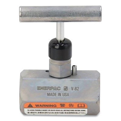 Enerpac V82 Hydraulic Valve, V82, Needle Valve, 3/8 in NPTF Oil Port