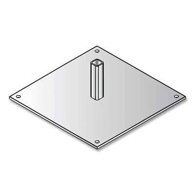 Tillman RC1068 Track Mounted Rolling Curtain System, 12 in W x 12 in L, Metallic, Galv Steel, Support Base, Floor Mount