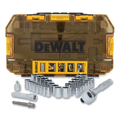 DeWalt DWMT45412 TOUGHSERIES TOUGH BOX Mechanics Tool Set, 30 Pc, 3/8 in Drive
