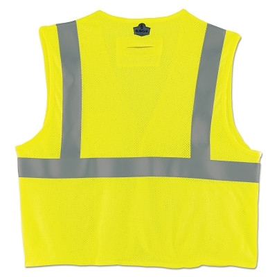 Ergodyne 21497 GloWear Flame Resistant Safety Vest, 8260FRHL, Mesh Modacrylic, Class 2, Type R, 2 Pockets, Reflective Tape, 2X-L/3XL, Lime