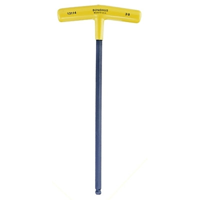 Bondhus 13110 Balldriver T-Handle Hex Keys, 3/16 in, 9.8 in Long