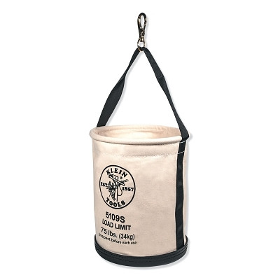 Klein Tools 5109S Wide-Opening Straight Wall Bucket, 1 Compartment, 15 in