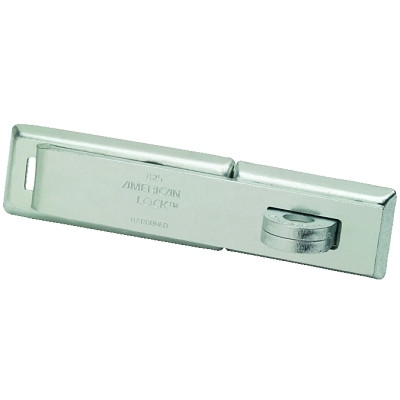 American Lock A825 Straight Bar Hasp, 1-5/8 in W x 7-1/4 in L, Silver