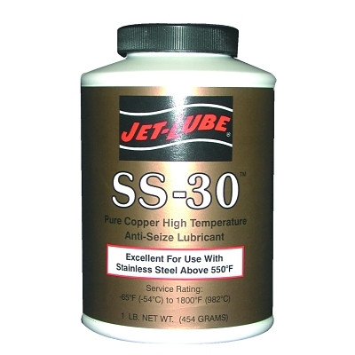 Jet-Lube 12504 SS-30 Extreme Anti-Seize and Thread Lubricant, 1 lb, Brushtop Can