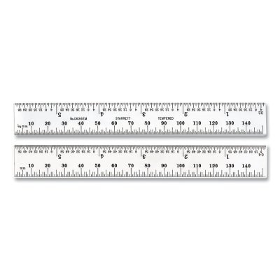 L.S. Starrett 57064 Steel Rule, 150 mm, No. 36, Steel