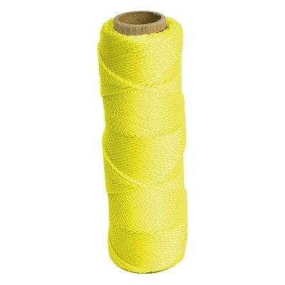 Marshalltown 16582 Nylon Mason's Line, Braided, 250 ft, Fluorescent Yellow, #18