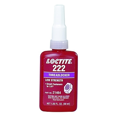 Loctite 231125 222 Threadlocker, Low Strength/Small Screw, 10 mL, Purple
