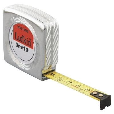 Crescent Lufkin W9210ME Mezurall Measuring Tapes, 1/2 in x 10 ft, Inch/Metric