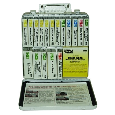 First Aid Only 5301 24 Unit Steel First Aid Kit, Weatherproof Steel, Wall Mount