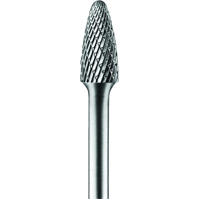 Pferd 24702 Tungsten Carbide Bur Tree Radius End SF-3 3/8 Inch x 3/4 Inch x 1/4 Inch Shank Double Cut