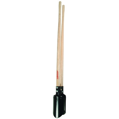 RAZOR-BACK 78004 Post Hole Digger, 10.375 in Blade L, 5.5 in Spread, Atlas Pattern, 48 in L North American Hardwood Handle
