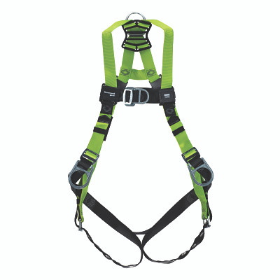 Miller by PIP H5IS311102 H500 Industry Standard Full-Body Harness, Back/Front D-Rings, Universal, Mating Chest/Tongue Leg Buckles, No Pads, IS3