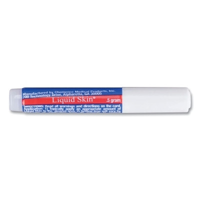 Liquid Skin 92848 Liquid Bandage, 4 in W, 3 in L, 0.5 g, Pipette