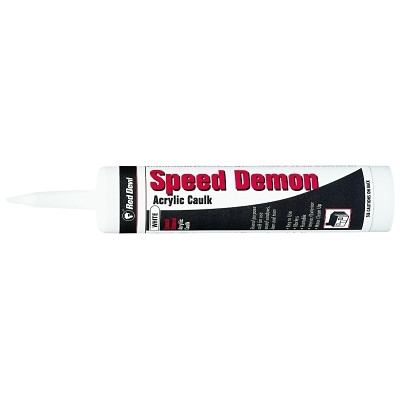 Red Devil 0736 Speed Demon Acrylic Caulk, 10.1 oz Cartridge, White