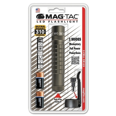 MAGLITE SG2LRF6 MagTac 3-Function LED Flashlights, 310 lumens, 2 CR123, Foliage Green
