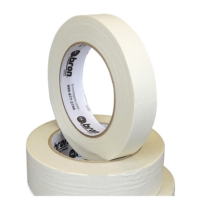 Bron Tapes 139153 Utility Grade Masking Tape, BT-208, 18 mm W x 55 m L, Natural