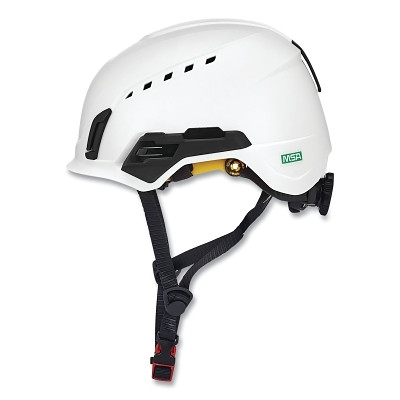 MSA 10242813 V-Gard H2 Safety Helmet, Type II, Rachet Suspension, Vented, Mips System, White