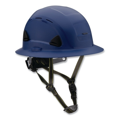 Fibre-Metal by PIP CSH13071 Climbing Style Full Brim Safety Helmet, Type II, Class C, Ratchet Suspension, Vented, Dark Blue