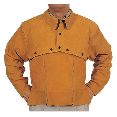 Best Welds Q22XL Leather Cape Sleeves, Snaps Closure, 2X-Large, Golden Brown