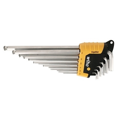 Wiha Tools 66990 MagicRing L-Key Sets, 9 per holder, Hex Ball Tip, Metric