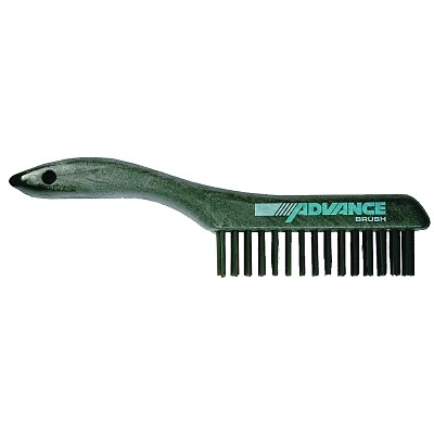 Advance Brush 85037 Shoe Handle Scratch Brushes, 10 1/4", 4X16 Rows, Carbon Stl Wire, Plastic Handle