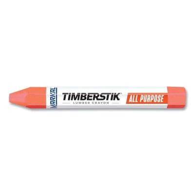 Markal 80354 Lumber Crayon #200, 1/2 in dia, 4.75 in L, Orange
