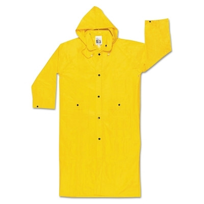 MCR Safety 300CX4 Wizard Raincoat, 0.28 mm, PVC/Nylon, Yellow, 4X-Large